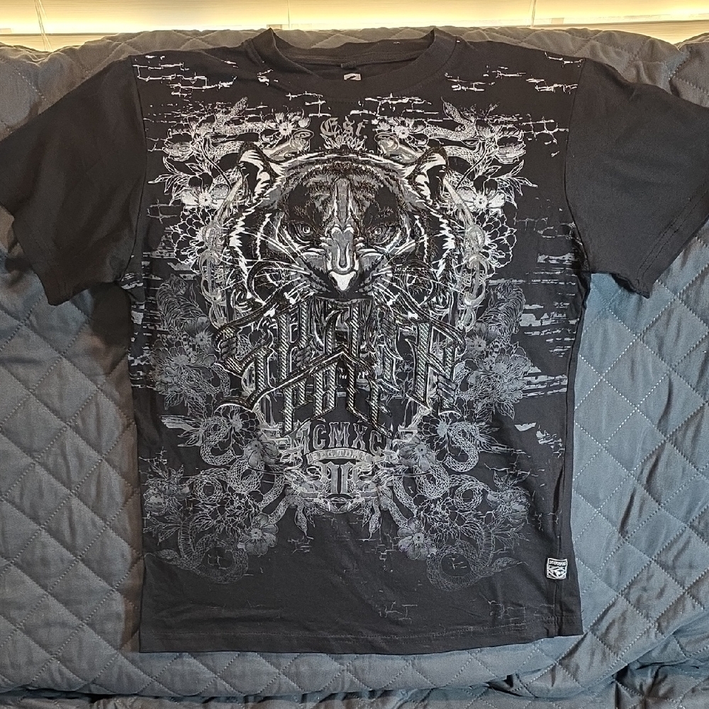 Southpole 1991 2D White Tiger Graphic T-Shirt Boy's sz M (10-12)